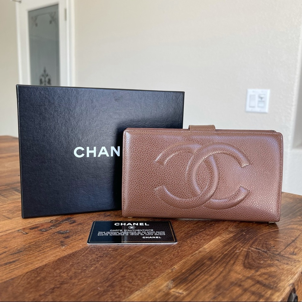 🌹CHANEL🌹 CC Wallet On Chain Caviar Leather